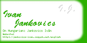 ivan jankovics business card