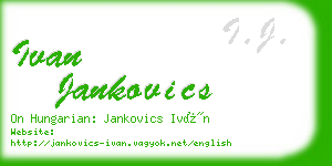 ivan jankovics business card